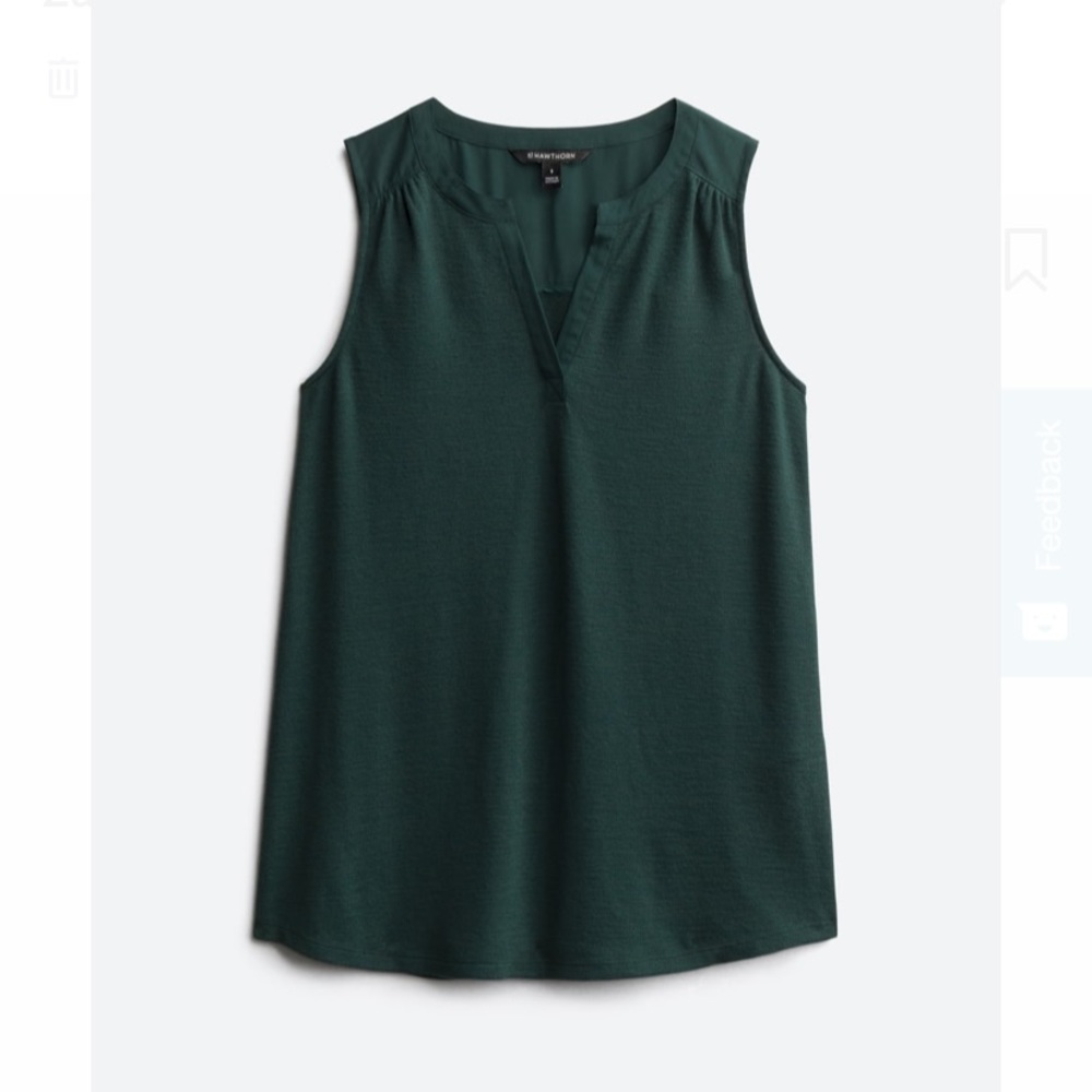 41 Hawthorn Zariyah Split Neck Mixed Material Knit Top
